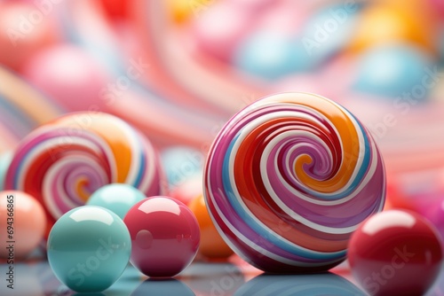 Candycore playful, pastel background, minimalistic style, clean lines concept. photo