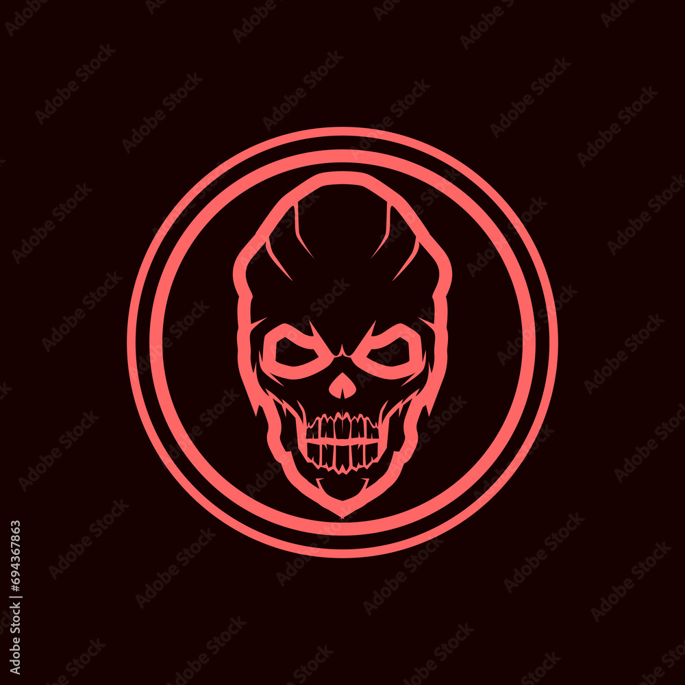 Cool skull logo. Skull vector illustration.
Cool skull logo. Skull vector illustration.