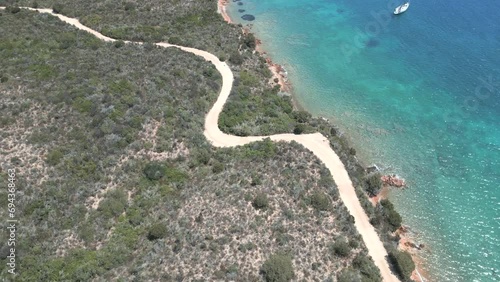aerial view of caprera island, north of sardinia, italy photo
