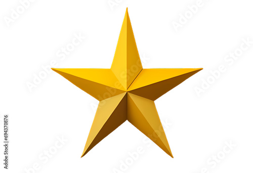 golden star isolated on transparent background