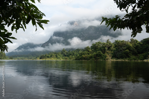 Dawning Tranquility: Fog-Kissed Forests at Sunrise | Capturing Nature's Serene Landscape