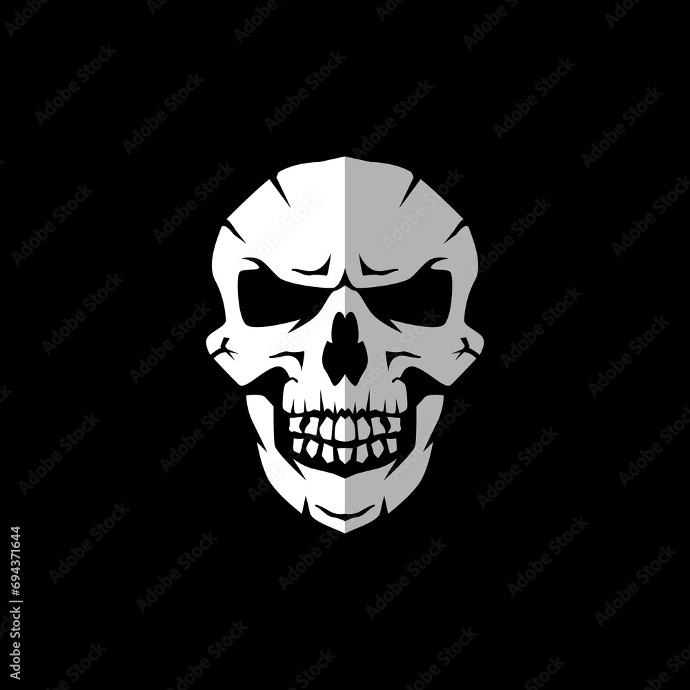 Cool skull logo. Skull vector illustration.	
