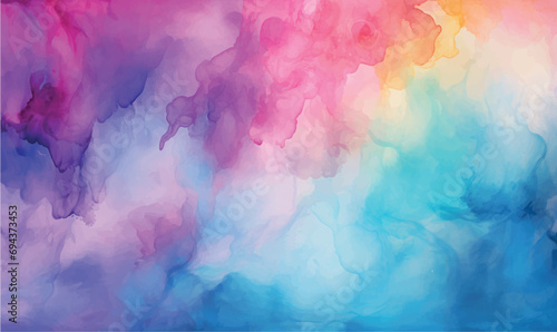 Vector watercolor pattern background, abstract, rainbow colors