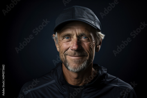 Portrait of a Happy Golfer Wallpaper Background Poster Cover Brainstorming 