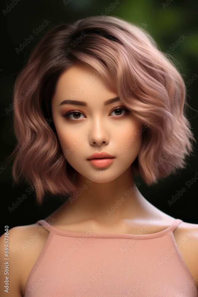 Portrait of a Beautiful Caucasian Woman in a Peach Fuzz Sweater Portrait of a Beautiful Caucasian Woman in a Peach Fuzz Sweater