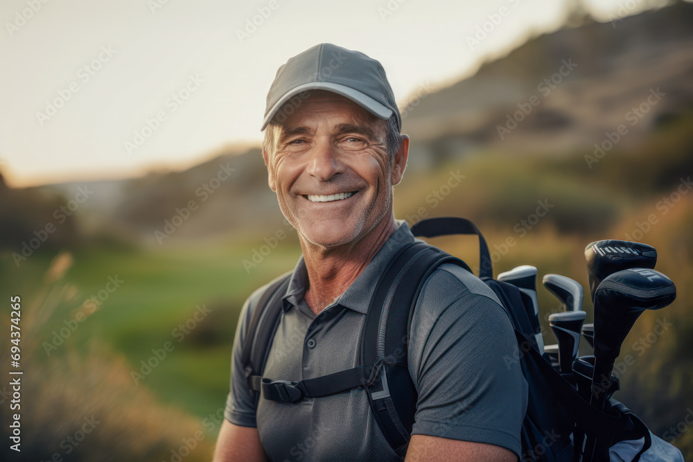 Portrait of a Happy Golfer Wallpaper Background Poster Cover Brainstorming Portrait of a Happy Golfer Wallpaper Background Poster Cover Brainstorming