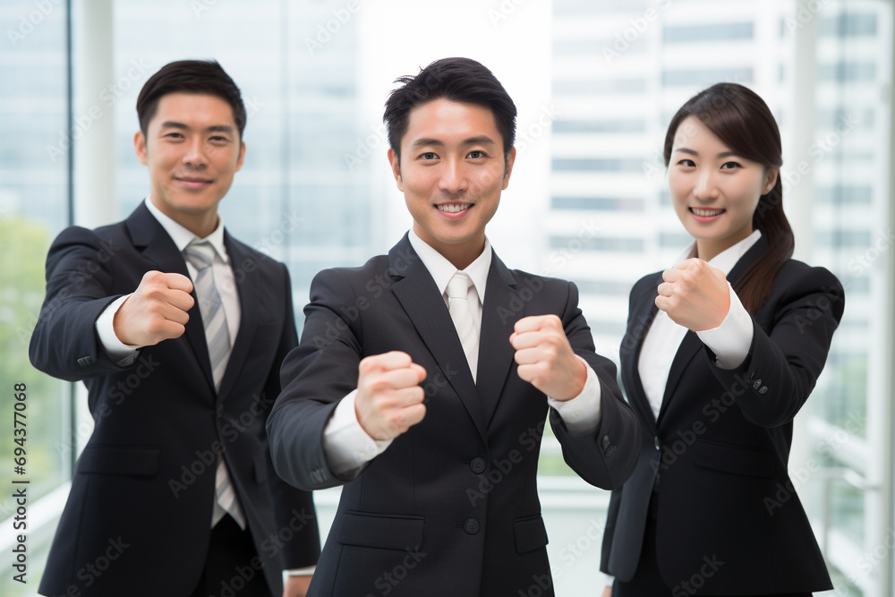 business team with thumbs up business team with thumbs up
