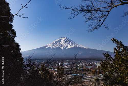 新倉山浅間公園から見る富士山