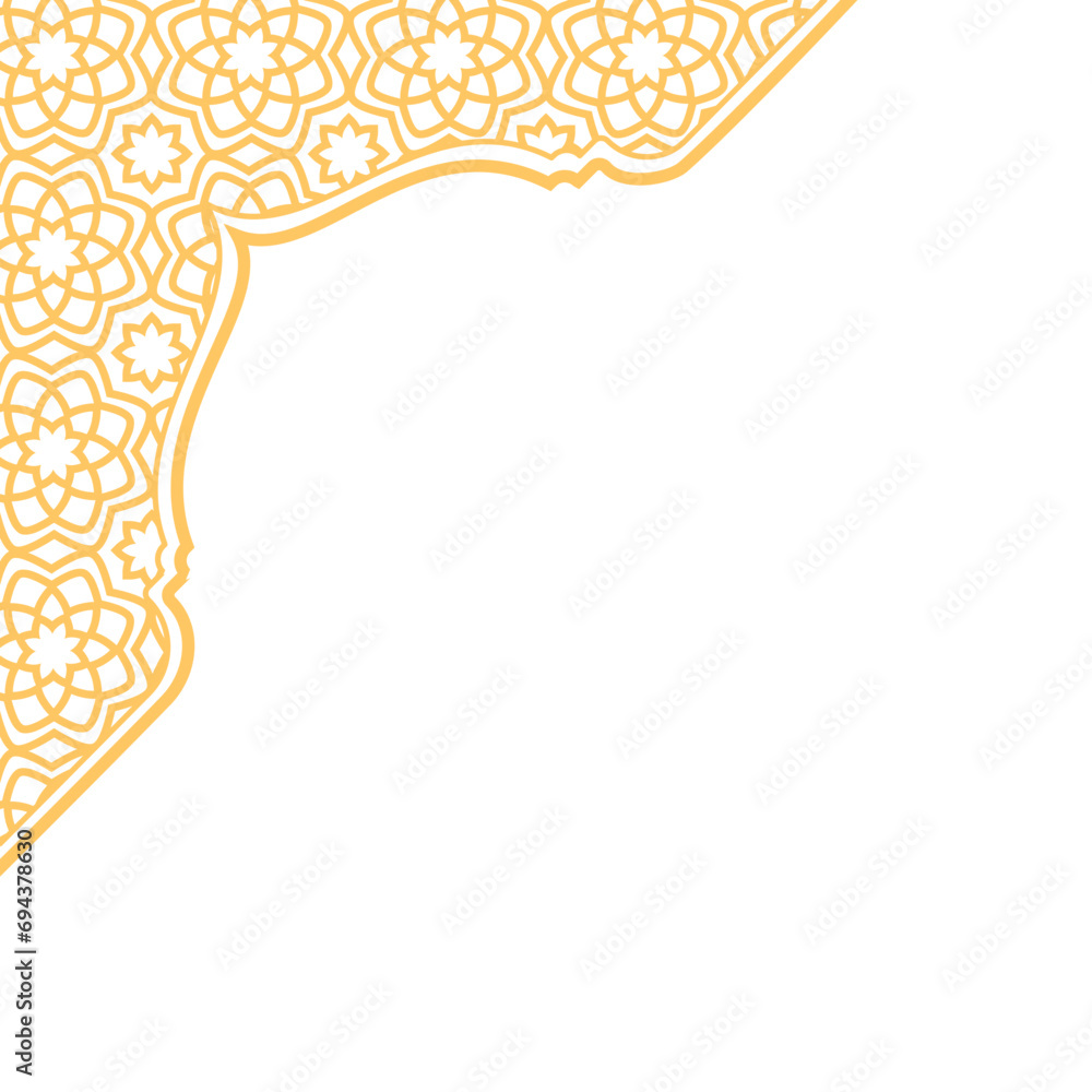 Obraz premium Islamic corner border