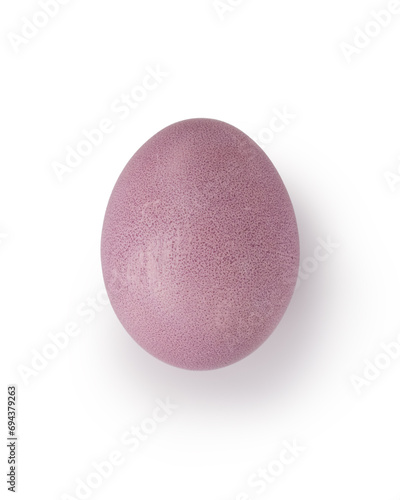 purple easter egg isolated on white background