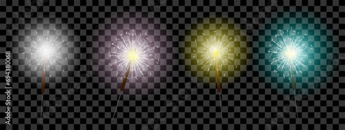 Christmas Sparklers,Realistic Bengal fires set