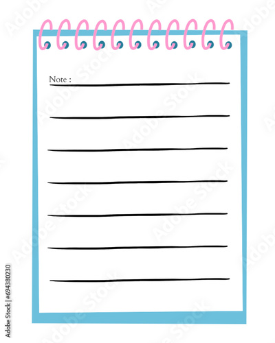 Note simple background white