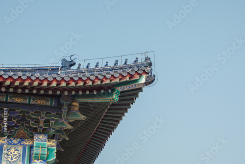 Architectural Landscape of the Ridge of Beijing Temple of Heaven Park © zhang yongxin