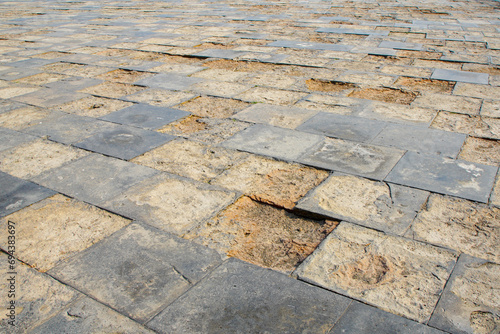 Broken floor tiles outside the Prayer Hall of the Temple of Heaven in Beijing