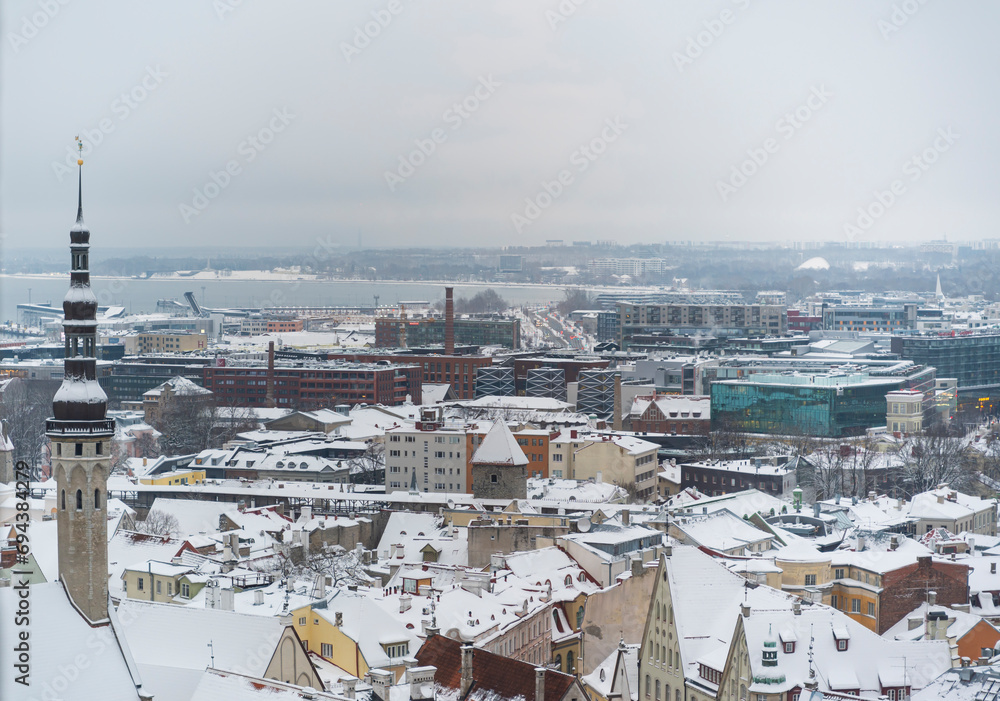 winter view to tallinn, europe, estonia
