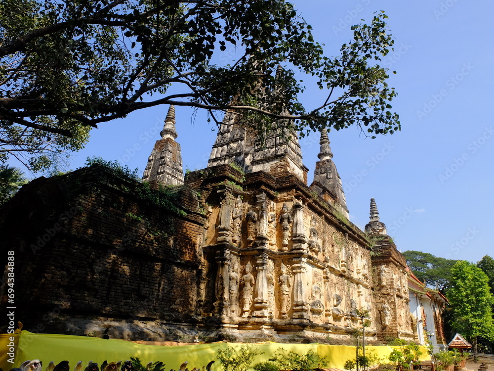 Ancient pagoda in Jedyod Royal Temple, Chiang Mai, Thailand. Ancient pagoda in Jedyod Royal Temple, Chiang Mai, Thailand.