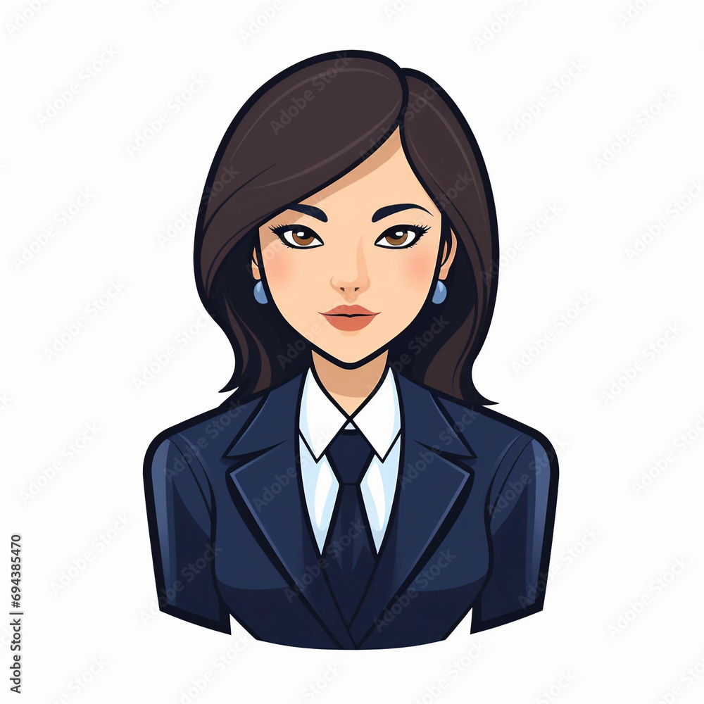 A Businesswoman Headshot Graphic Art Icon A Businesswoman Headshot Graphic Art Icon