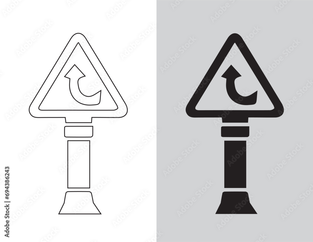 Set of icons for traffic jams. Included symbols for traffic, transportation, wrecked cars, and roads Set of icons for traffic jams. Included symbols for traffic, transportation, wrecked cars, and roads