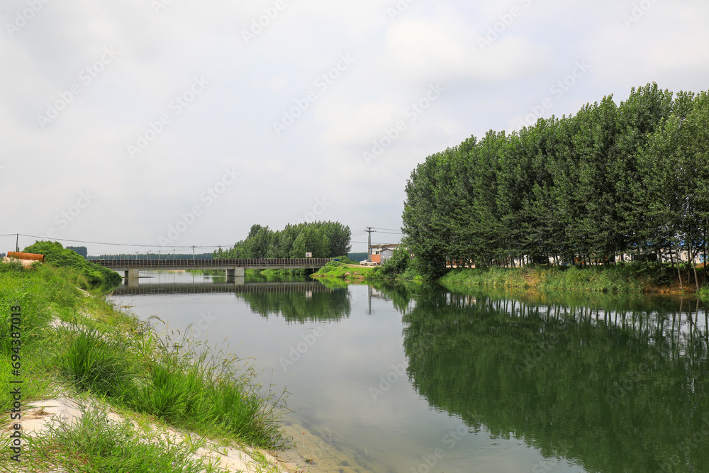 Natural Scenery of Water Canal, North China