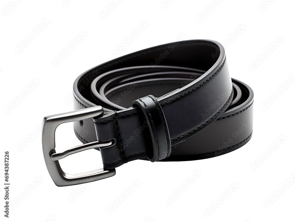 Classic Black Belt, isolated on a transparent or white background Classic Black Belt, isolated on a transparent or white background