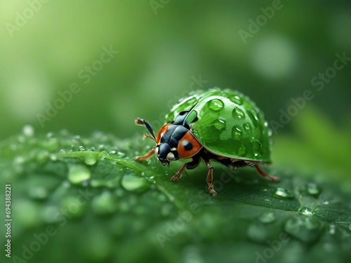 Ladybug on a flower. Generative Ai © Kdp Vibe