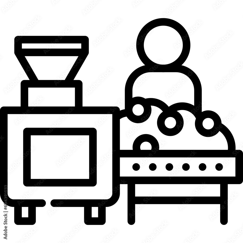 Naklejka premium Pitting Machine Icon