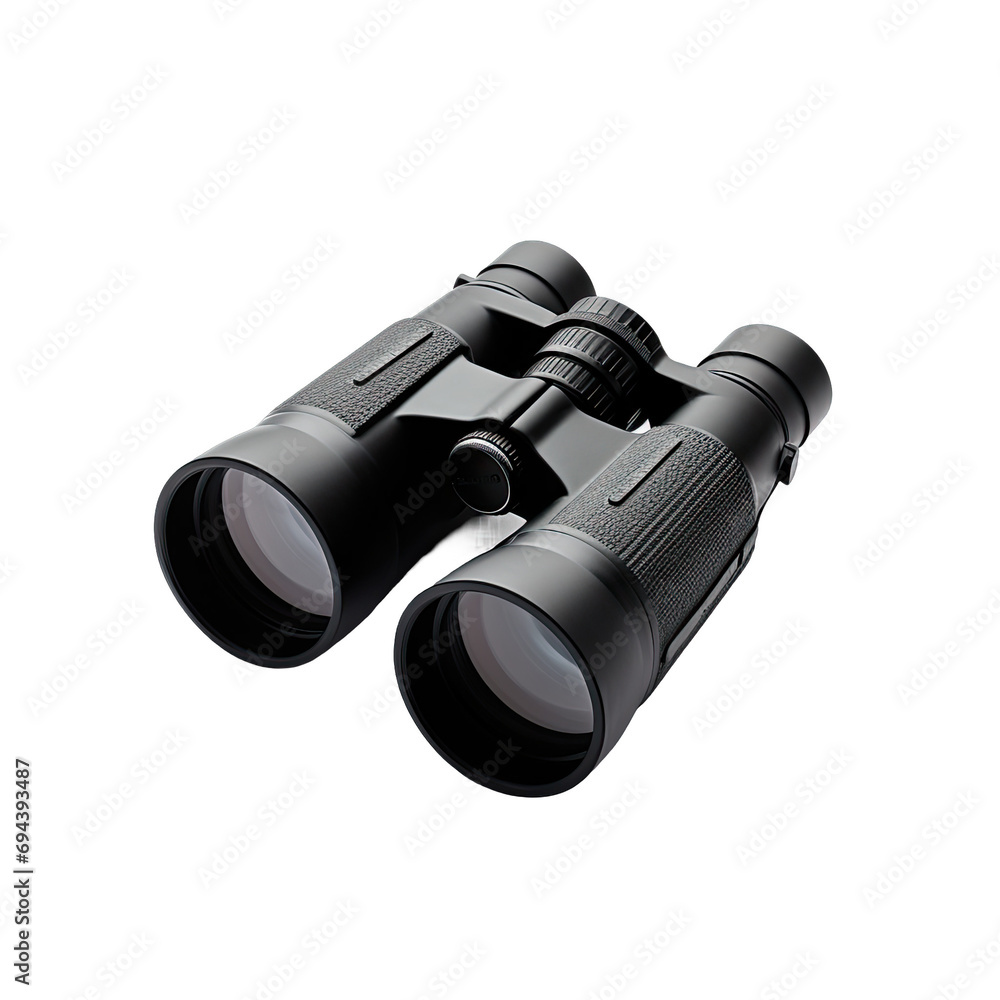 Binoculars on transparent background