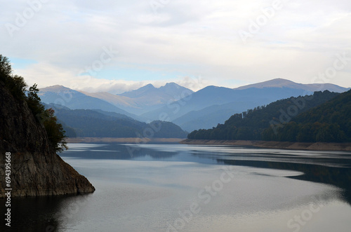 Lake Vidraru, Fagaras Mountains, The Southern Carpathians, Romania. photo