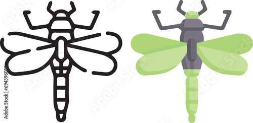 Vector illustration of animal faces. lineal and color with cute style.