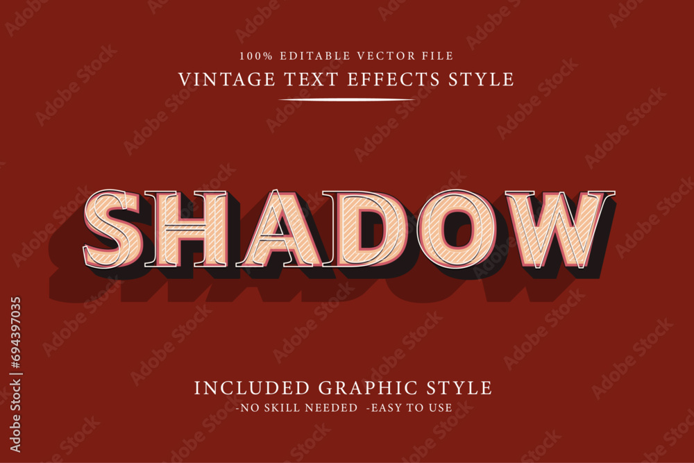 Classic 3D Vintage Editable Text Effects - Ai Layer Style