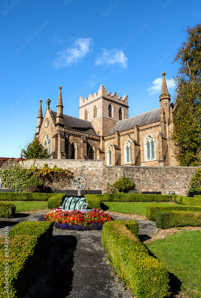 Exterior of the St Patrick's Cathedral, seat of the Anglican Archbishop of Armagh, Church of Ireland, in Armagh, Northern Ireland