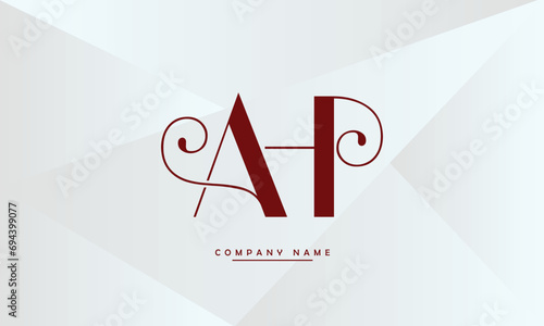 AH, HA, A, H Abstract Letters Logo Monogram photo