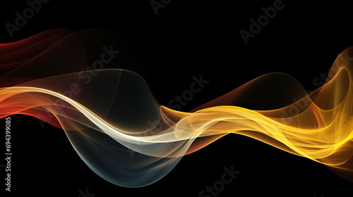 organic grafic strem structure like a lava lamp illuminated and floading on black background created with Generative Ai