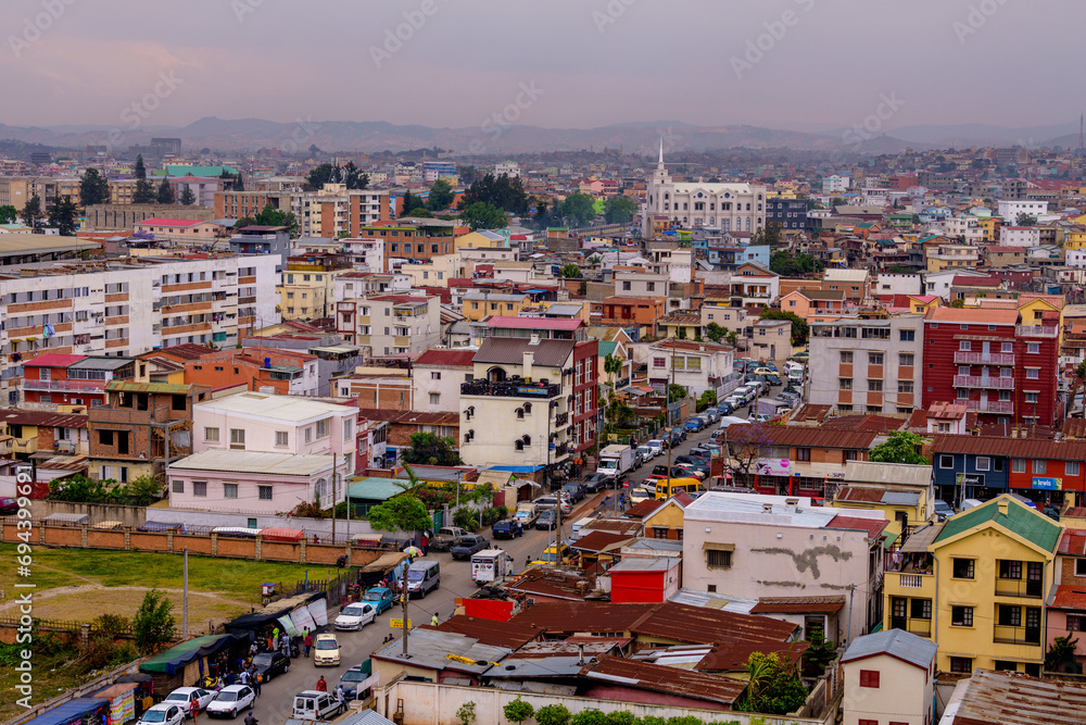 Aerial view of the city, Antananarivo (Tana),  Madagascar