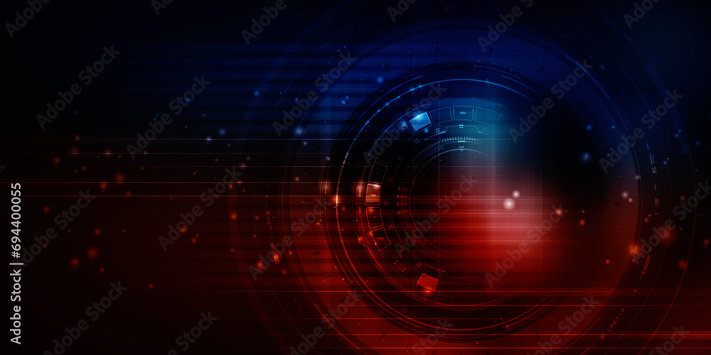 2d illustration Abstract futuristic electronic circuit technology background 2d illustration Abstract futuristic electronic circuit technology background