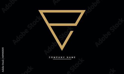 VP, PV, V, P Abstract Letters Logo Monogram photo