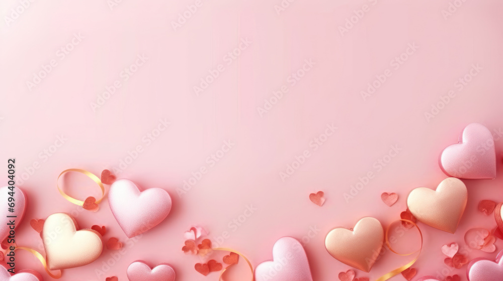 beautiful background for Valentine's Day. Ai generative.