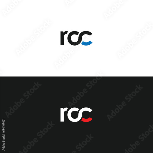 RAC R A C letter logo design. Initial letter RAC linked circle uppercase monogram logo white color. RAC logo, R A C design. RAC, R A C photo