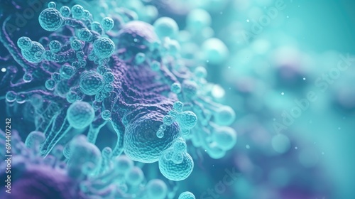 a close up photo of bacteria © vivari_vector