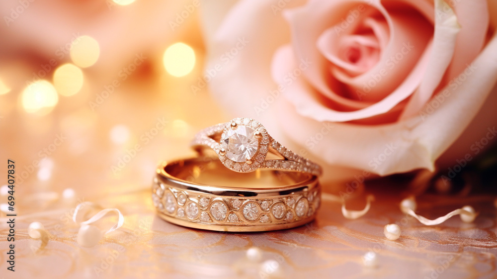 golden ring with roses golden ring with roses