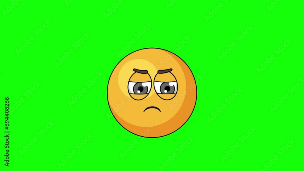 Angry emoticon of tennis table ball character, loop animation emoji Angry emoticon of tennis table ball character, loop animation emoji