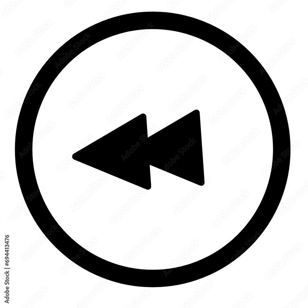 Rewind button icon Rewind button icon