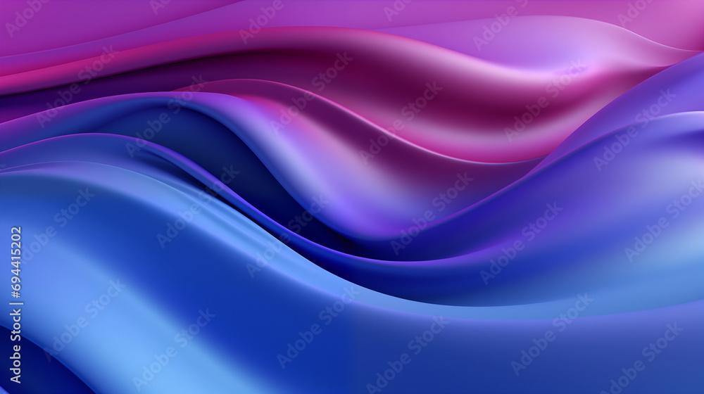 Fototapeta premium Wave abstract liquid background. Fabric background. Gradient background. Ai