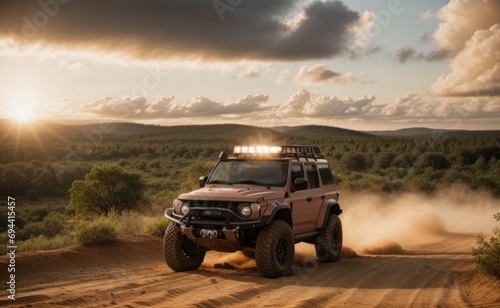 Sunset Safari: Adventure Begins on Dusty Trails
