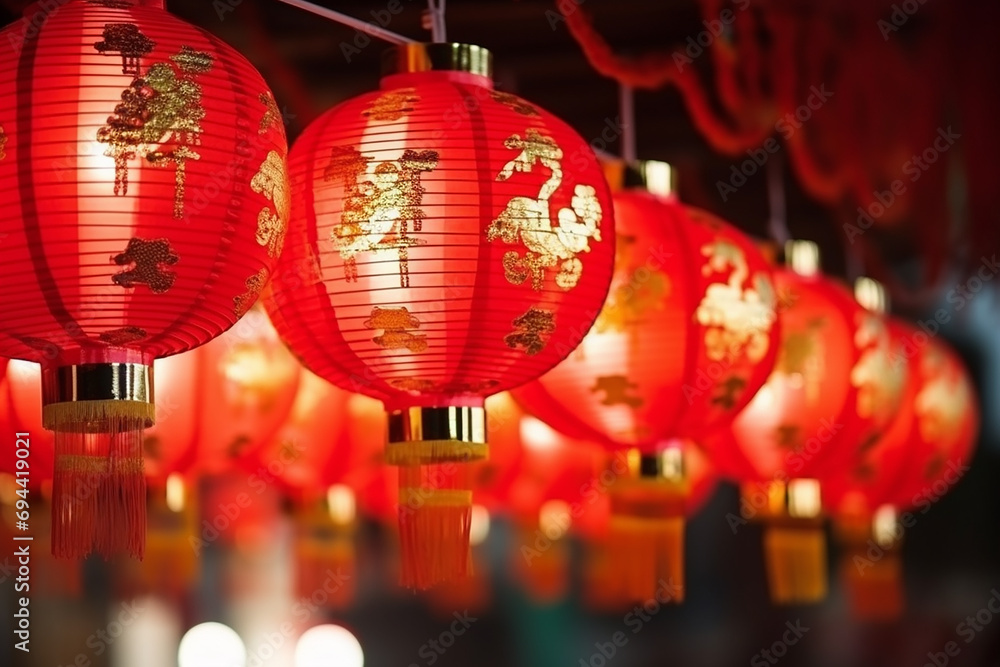 Lucky chinese lantern in china happy new year, red paper chinese lantern, Concept celebration of Chinese new year decoration lantern Lucky chinese lantern in china happy new year, red paper chinese lantern, Concept celebration of Chinese new year decoration lantern