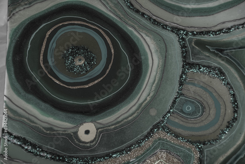 Original Epoxy Resin Geode and Abstract Art 