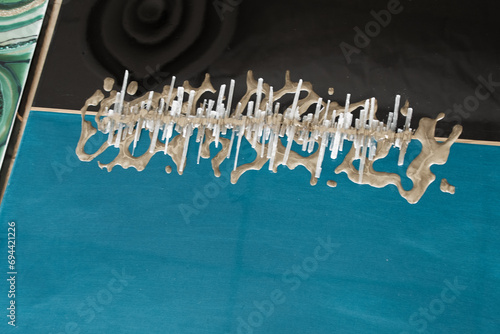 Original Epoxy Resin Geode and Abstract Art 