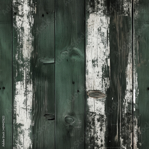 distressed black dark green white wood background created with Generative Ai