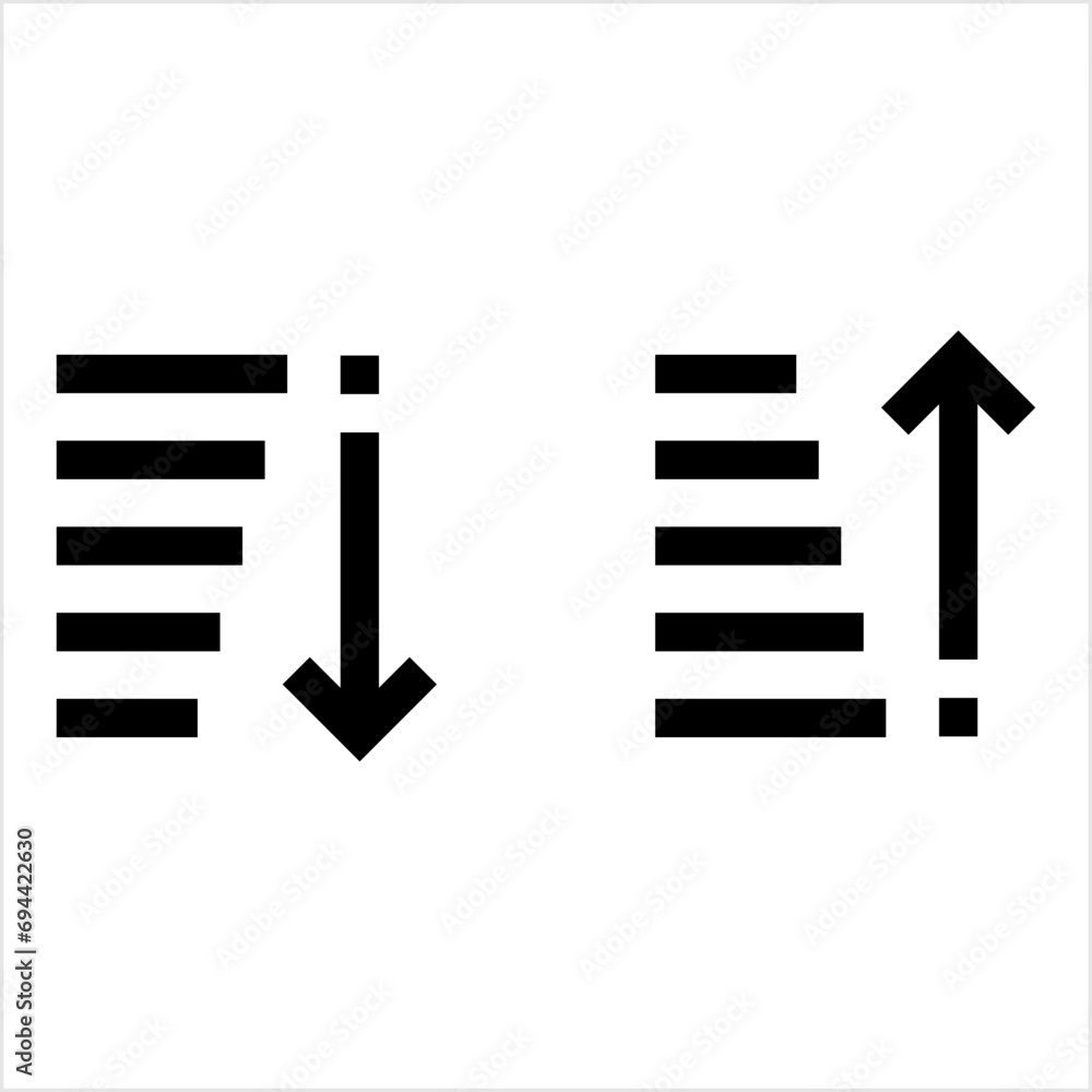 Sort Icon, Data, Information Sort Icon