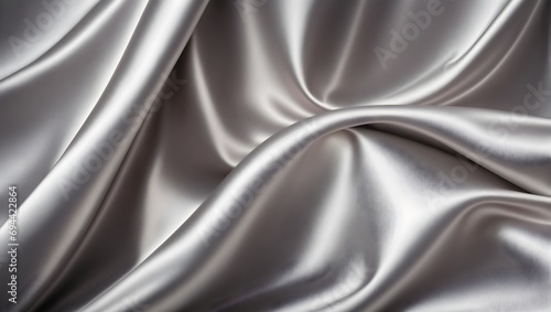 Abstract background of light sliver silk satin, with a subtle sheen. Background, texture.
